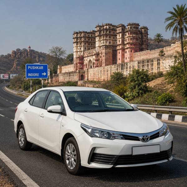 Pushkar to Indore Taxi
